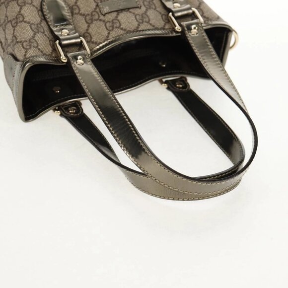 GUCCI GG Supreme Tote Bag PVC Leather Beige Silver 189897 Auth yk19708V - Picture 8 of 16